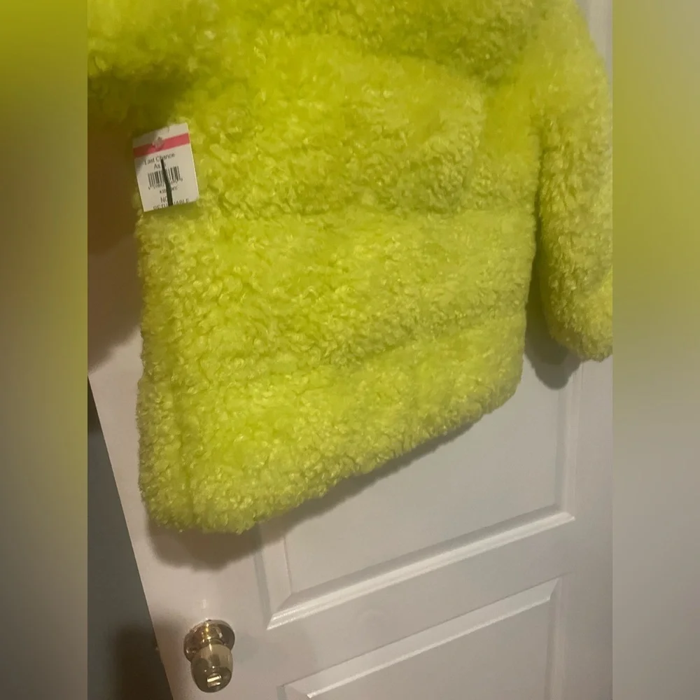 New! Save The Duck Kids Thisbe Quilted Neon Sherpa Fleece Jacket 🐥🐥 8 Youth NWT!